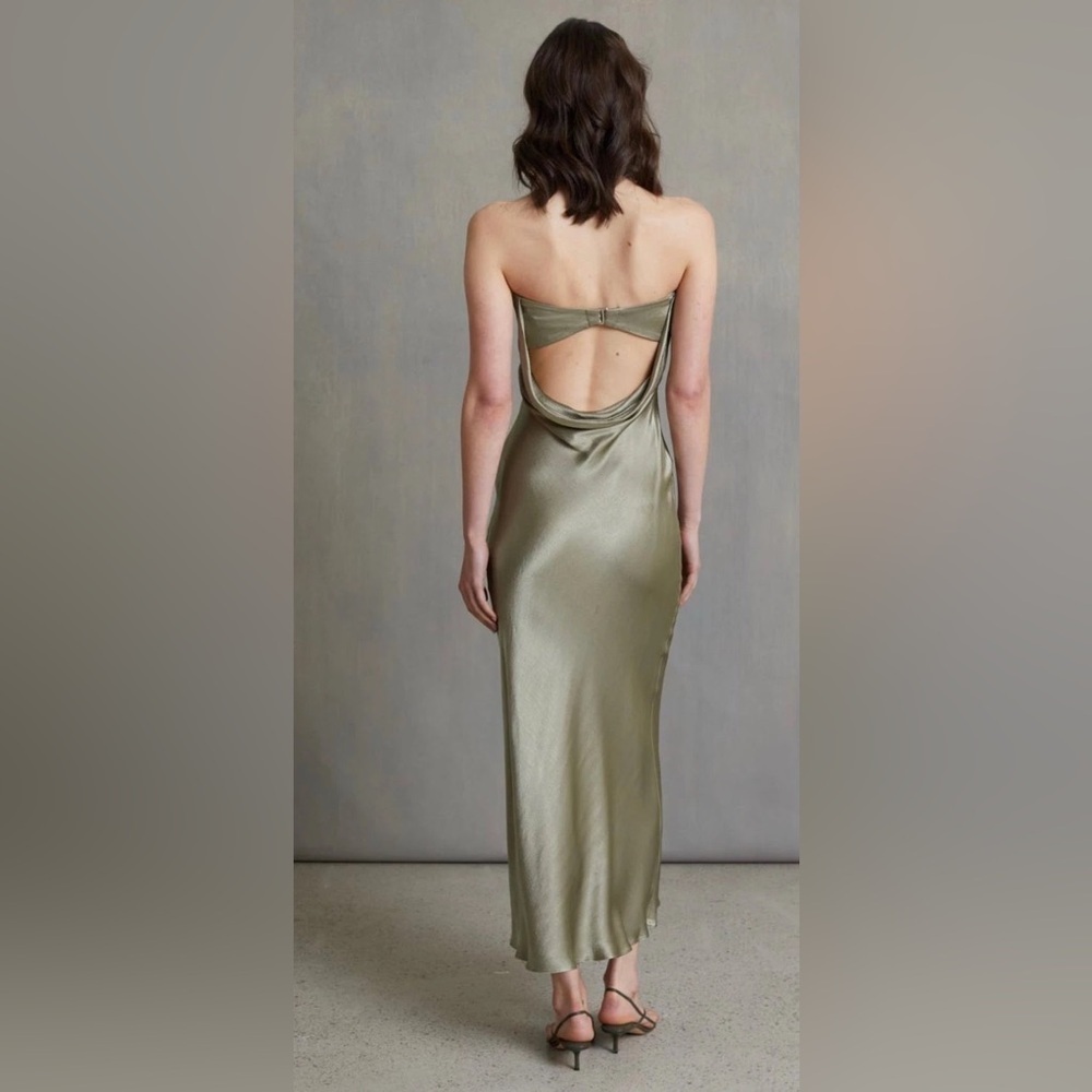 BEC + BRIDGE MOON DANCE strapless dress sage - Picture 7 of 7